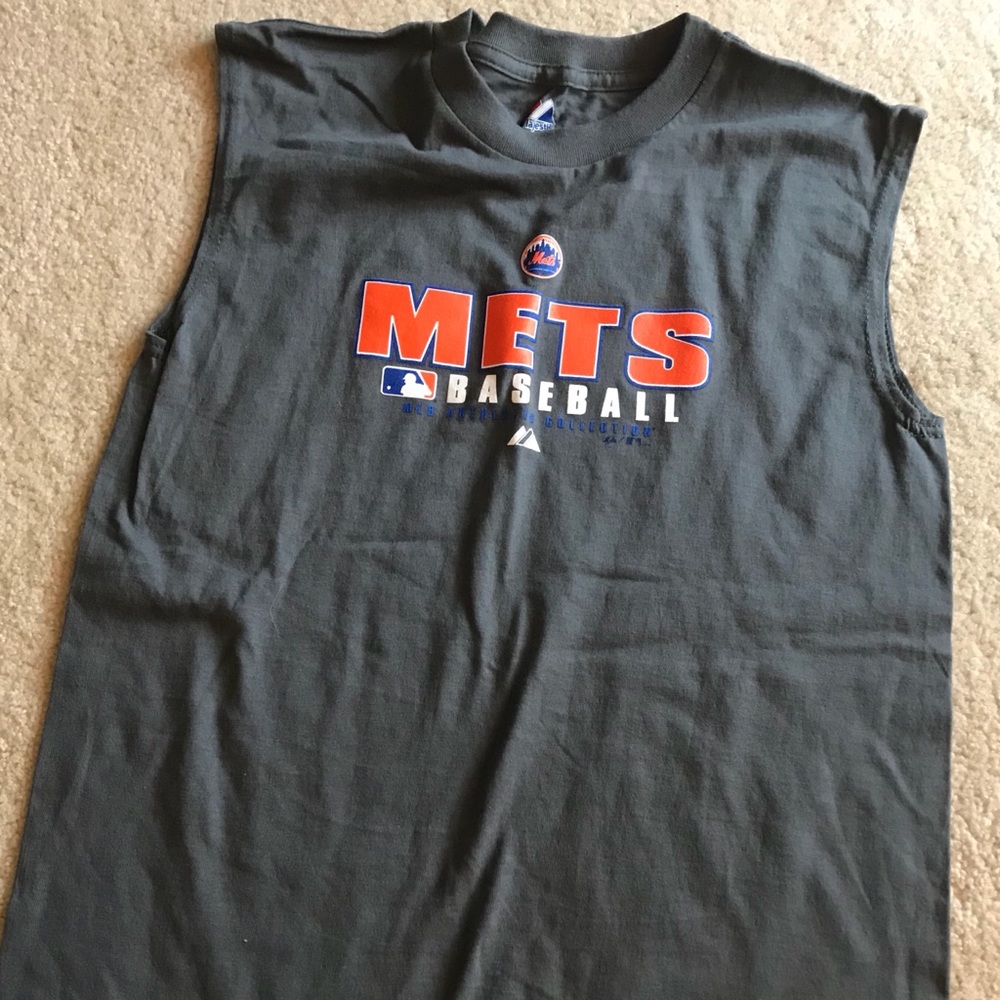 Youth Gray METS Baseball Tank - Large
